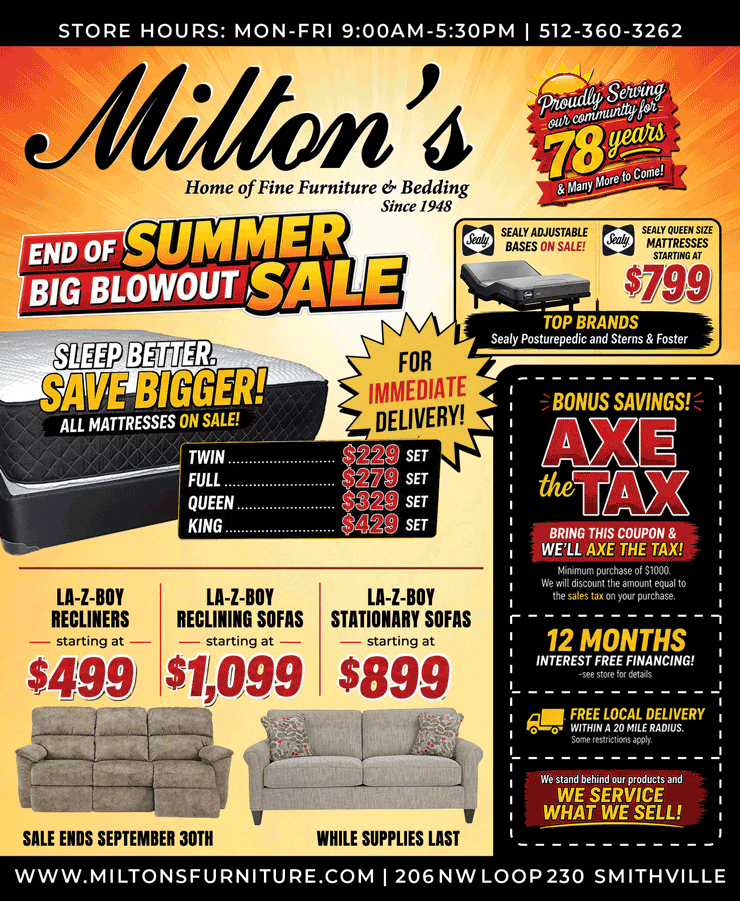 Milton's - Home of Fine Furniture & Bedding