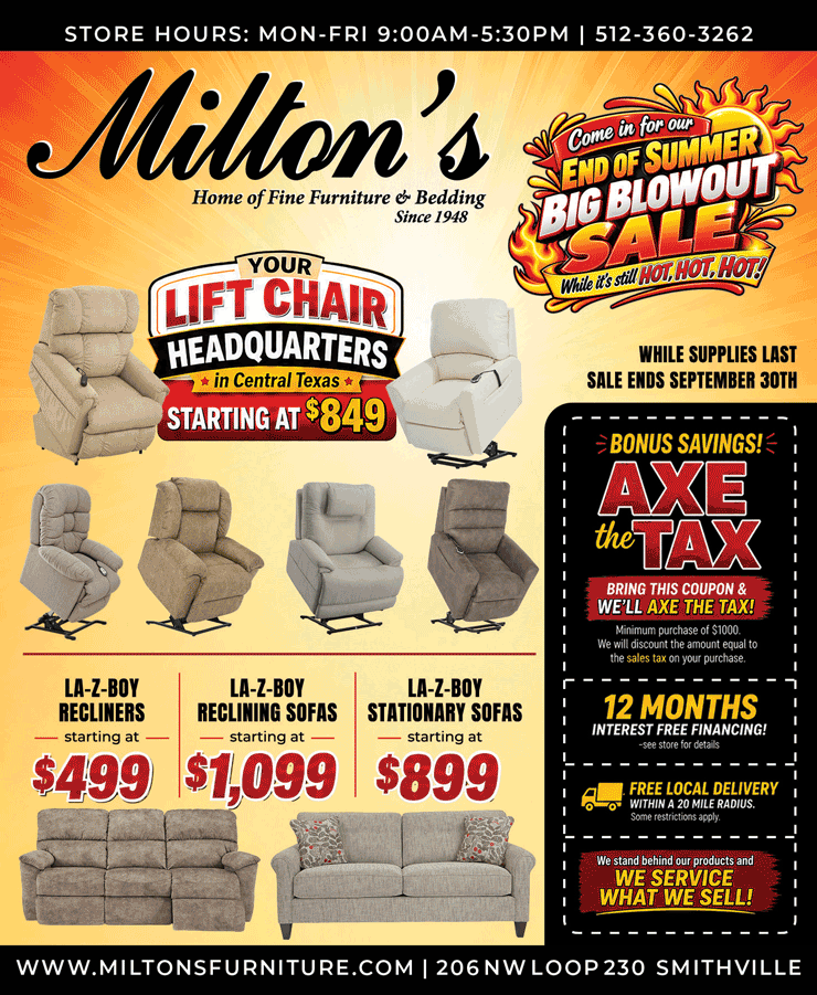 Milton's - Home of Fine Furniture & Bedding