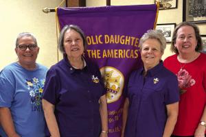 Members of Court Annunciation No. 1962, Catholic Daughters of the Americas, who received perfect attendance for the 2025-2026 year were, standing left to right, Aimee Krause, Carolyn Weishuhn, Marilyn Kothmann, Cynthia Novak, Elizabeth Kallus and Stacy Ryza. They each received a CDA Texas State Court Memorial Scholarship Fund spiritual enrollment.
