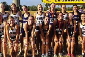 The La Grange varsity girls cross country team posted a runner-up finish in Smithville last week.