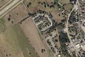 Pct. 1 Commissioner Jason McBroom wants the City of La Grange to take over maintenance of a section of Von Rosenberg Rd. that connects the Sunset Ridge Subdivision to the rest of the town. The yellow shaded line on the map indicates the approximate length of Von Rosenberg Rd. in question. Imagery from Google Maps