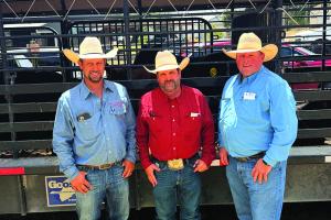 Left to right, the new owners of the Schulenburg Livestock Auction, Charles Zapalac, Cody Leopold and Todd Fritsch.