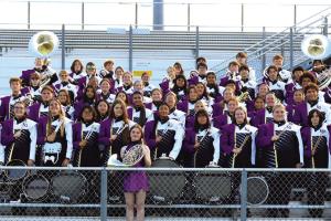 The La Grange High School band has been rehearsing eight hours a week after school to prepare for their show called “Embracing Life.” Photo by Lucy Carr