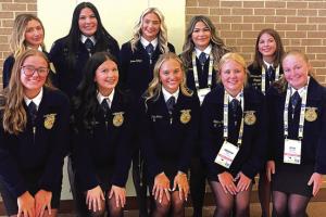 La Grange High School FFA officers at the state convention in Fort Worth earlier this year.