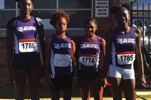 The La Grange Optimist Club’s girls 12-under 4x100 Relay team placed 5th at state at the State Games of Texas last week in College Station. Relay members include Samaria Williams, Maliyah McKenzie, A’Mara Shepert, Harmony Rogers.