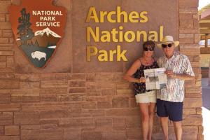 Frank and Linda Jones of La Grange recently took a trip to Arches National Park in Moab, Utah, and took along The Fayette County Record to enjoy on the trip.