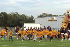 Lots of kiddos participated in the Booster Club’s Little Leps Tunnel Run prior to last Friday’s La Grange football game. Elementary kids got to run out on the field just like the varsity Leps. Photo by Jeff Wick
