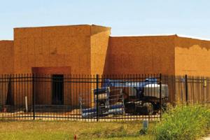 The building going up at 137 State Hwy. 92 Spur in La Grange will be the new office for Texas Health and Human Services Commission. Photo by Andy Behlen