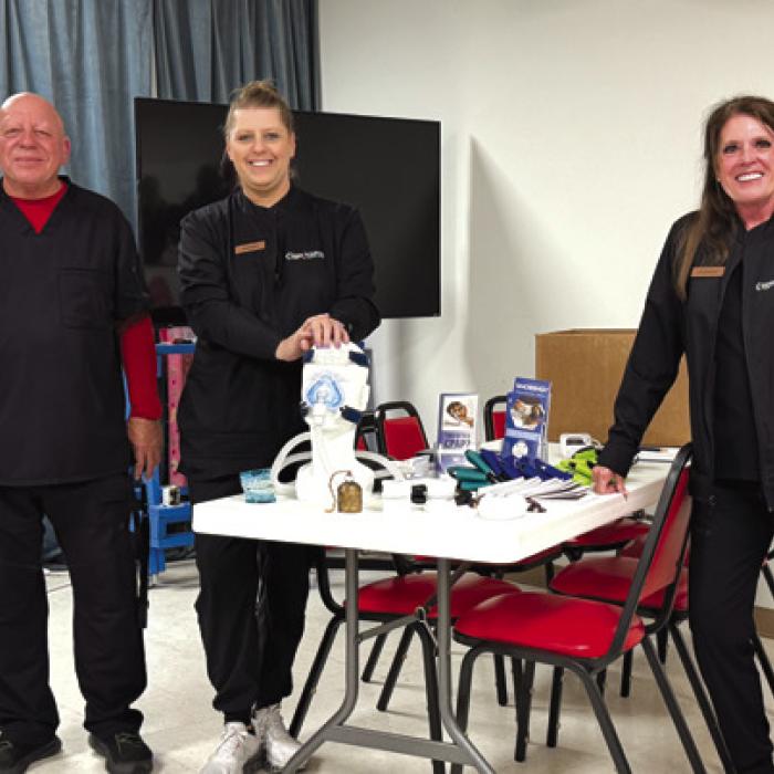 At a recent Lunch and Learn program in Schulenburg, Dr. Hatfield and his staff Donna and Glenda from Sleep Solutions in La Grange taught us about alternative solutions for sleeping comfortably when you have sleep apnea.