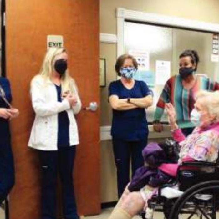The staff at Dr. Daniel White office wishes Jo White a happy 100th birthday Monday.