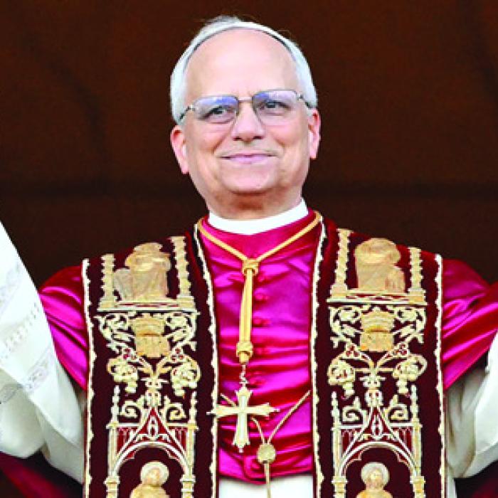 Cardinal Robert Prevost greets the faithful in St. Peters’ Square for the first time at Pope Leo XIV last week. Several Schulenburg residents were there to see it.