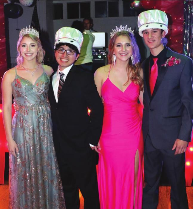 At the Schulenburg High School Prom, from left to right, Queen was Kloe Kutac, King was Rosendo Gonzalez, Princess was Jenna Matura and Prince was Grant Kubala. Photo by Audrey Kristynik