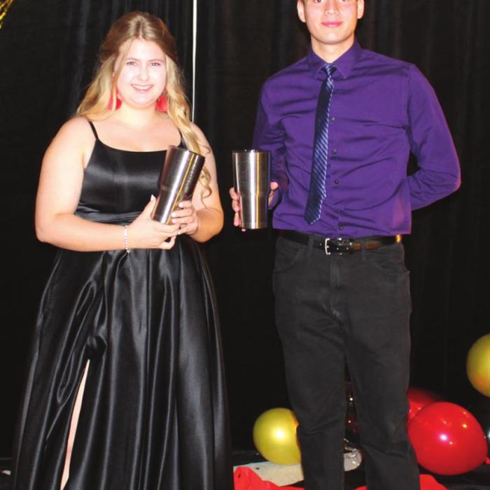 At the Fayetteville High School Prom, from left to right, Class favorite was Alley Keen and Christian Alaniz; Most Athletic was Mattie Konvicka and Kolton Vasut. Vasut and Keen were also crowned Mr and Miss FHS and Most Creative. Most Likely to Succeed were Seth Kulhanek (not pictured) and Konvicka. Photos courtesy of Jeanie Muegge