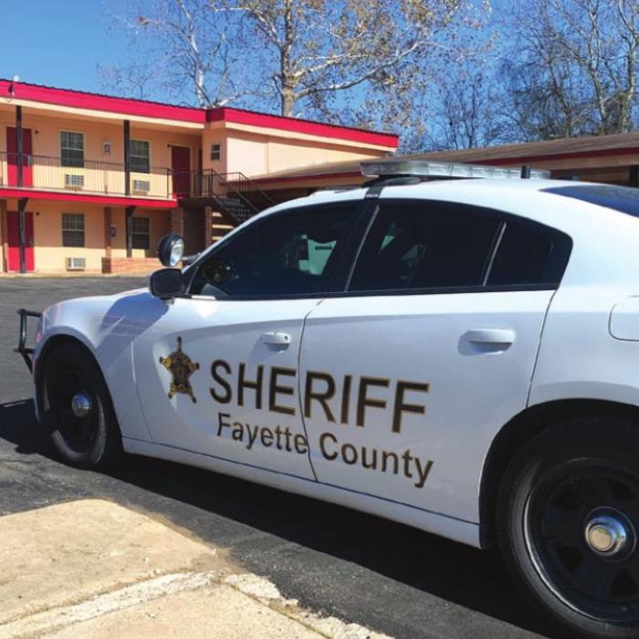 The Fayette County Sheriff’s Department on scene at Wednesday’s arrest.