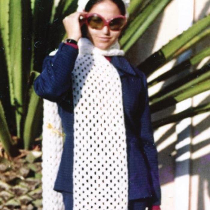 Hoffman in her red, white and blue outfit.