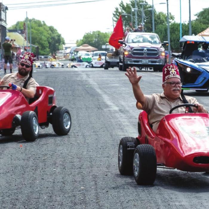 The parade on Sunday at the Schulenburg Festival featured 52 entries, down from the usual hundred or so floats in years past. Children were especially absent from the parade crowd, likely because organizers prohibited candy throwing this year due to COVID-19 precautions.