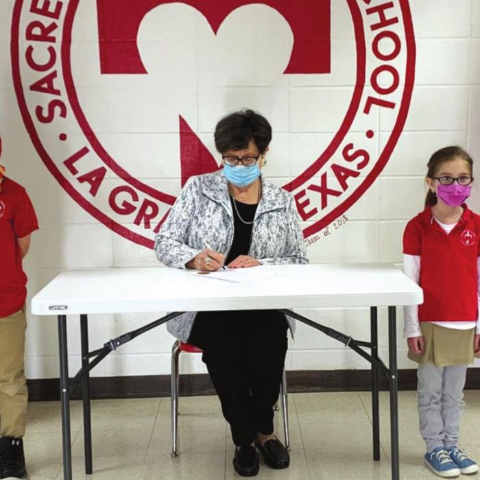 La Grange Mayor Janet Moerbe proclaimed Jan. 30-Feb. 5 as Catholic Schools Week.
