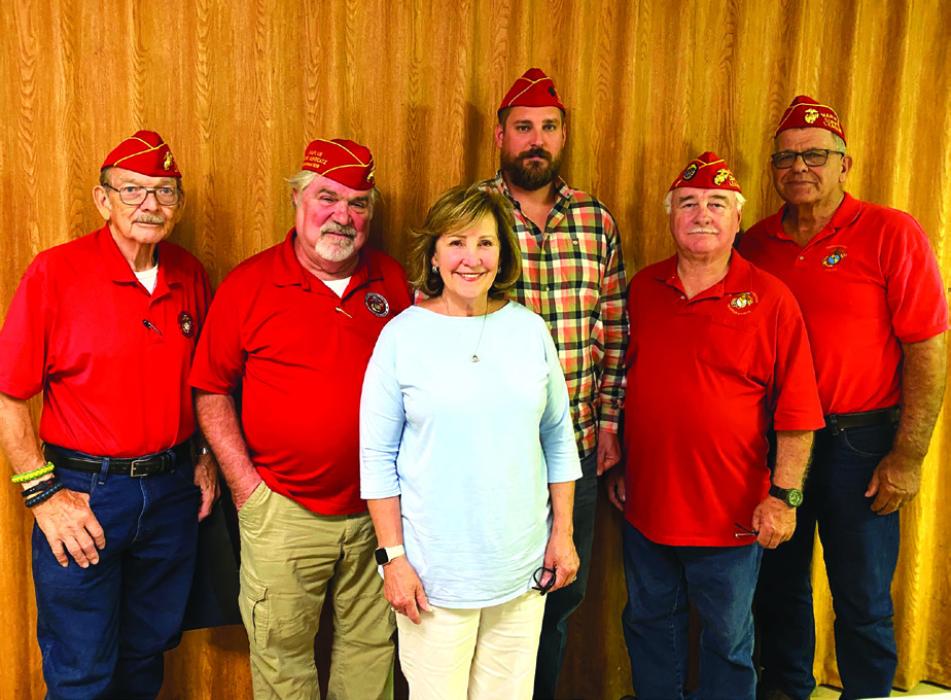 New officers of the Colorado Valley Detachment of No. 1028, Marine Corps League, were installed for the 2023-2024 year. Pictured from left are Douglas Blaha, Bobby Bedient, Katrina Packard Elvig, Kelly Cox, Richard Chance and John Kana. Service projects are being finalized for the year.
