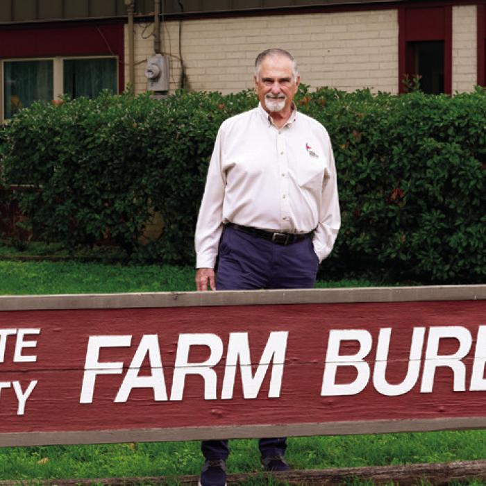 Fayette County Farm Bureau Agent and former Agency Manager Jerry Rohde celebrated his 50th anniversary with Farm Bureau on May 1. Photos by Andy Behlen