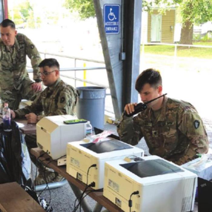 Members of the National Guard were set up at Wolters Park in Schulenburg on Wednesday to provide free coronavirus testing to anyone in the community. County Emergency Management Chief Craig Moreau reported that 206 people were tested that day. Moreau said he knows of nearly 1,300 tests conducted in Fayette County since the pandemic began.