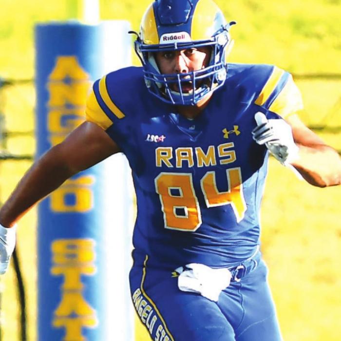 Cason Brown was a star at Schulenburg high school and has continued his success at Angelo State on the football and track teams.