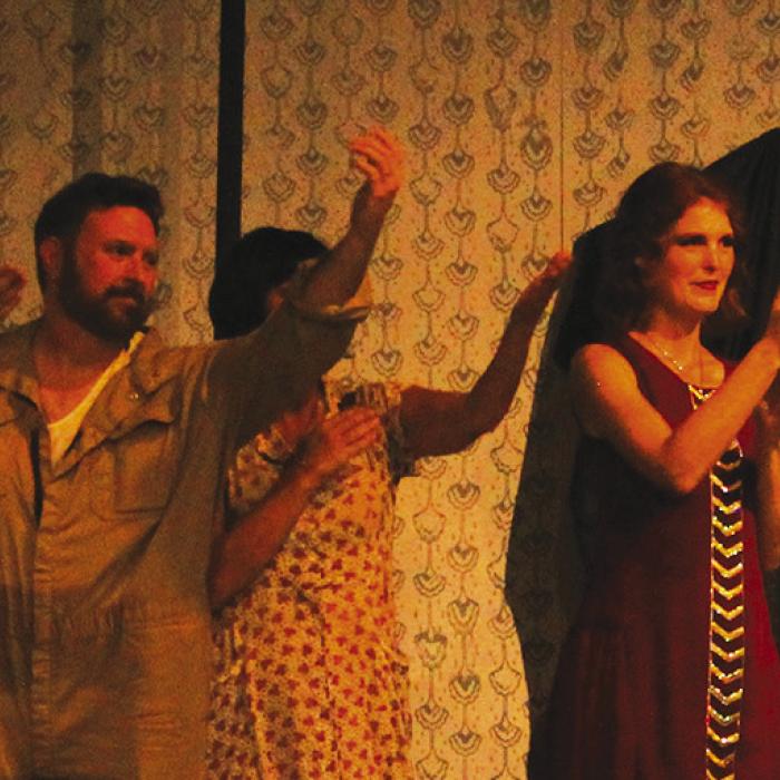 The Fayette County Community Theatre closed out its 2022 season with a three-night run of “The Great Gatsby” at the Fair Pavilion in La Grange. Big crowds showed up for all three performances (even competing with Saturday night’s World Series Game 6) of the Jazz-era classic. Shown here are the performers during a curtain call after Sunday’s finale performance. Photo by Jeff Wick