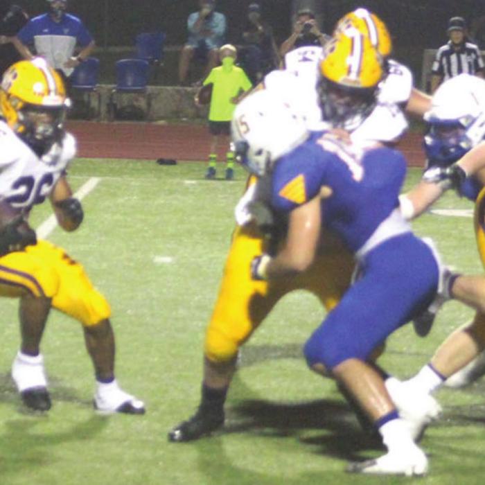 Taylor Runs for 4 TDs as Leps Down Lago Vista 42-26