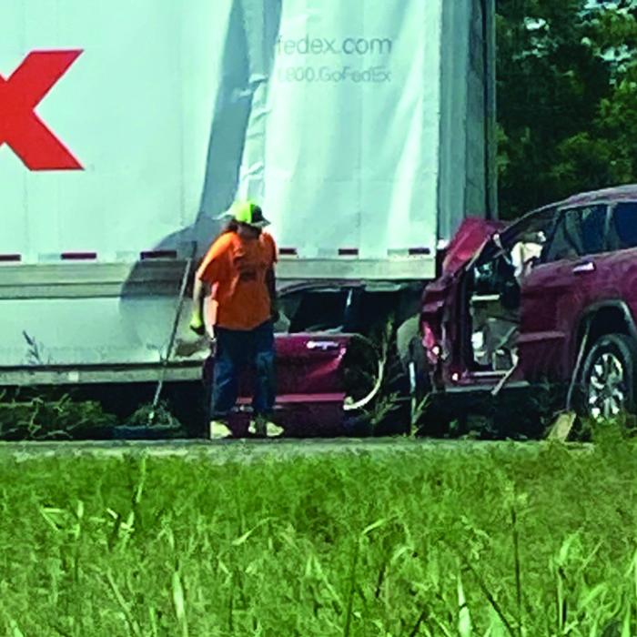 A couple from San Antonio died in a crash Friday when their SUV veered off the road and struck the back of a disabled trucktractor that was legally parked on the shoulder. The husband and wife were Carlos and Jenn Mugica, who were well known for their involvement in the San Antonio Fiesta celebration and the Rey Feo Consejo Educational Foundation.