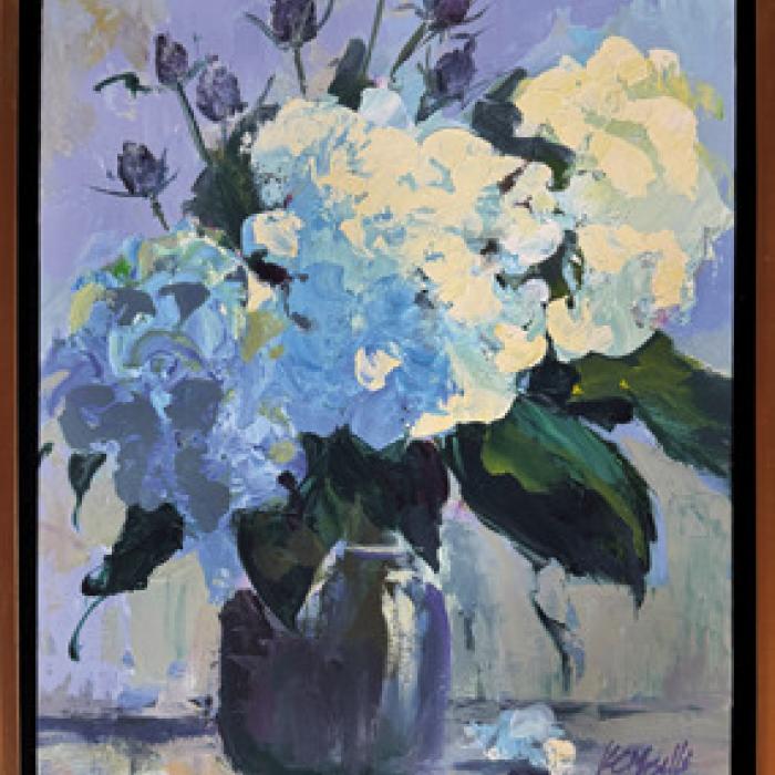 “Blue Flower”, painting by Kimberlee Maselli