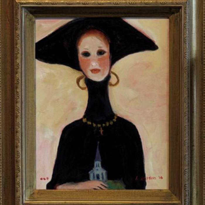 “Keeping the Painted Church” oil painting by Beth Anderson