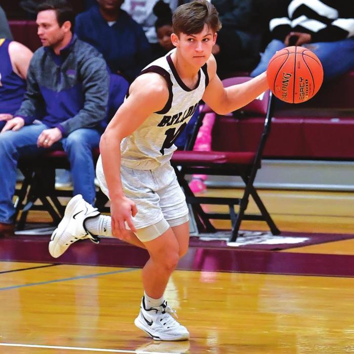 Titan Targac and the Flatonia boys basketball team try to close out a perfect run through district play Monday versus Ganado. Photo by Stephanie Steinhauser