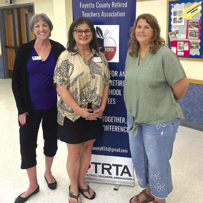 The new FCRTA members are left to right, Kathy Schatte, Noel Buck and Kim Bonewald.