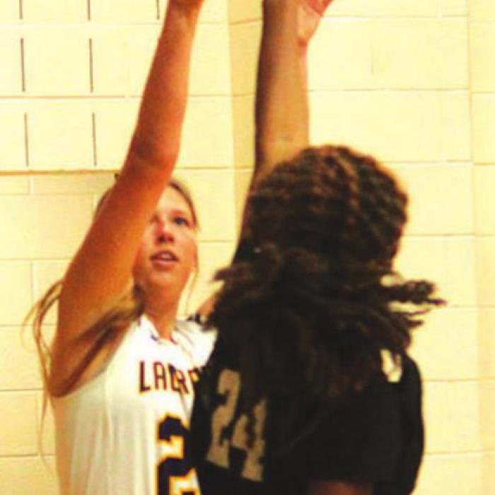 Emma Ehler shoots over an Eastside defender Tuesday.