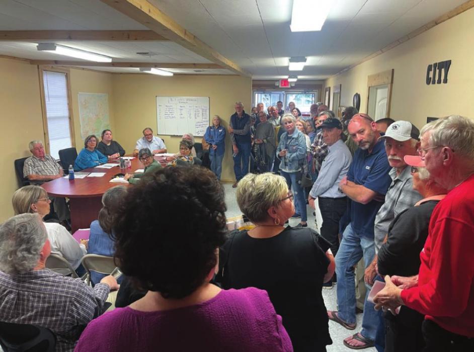 A standing room only crowd attended the Carmine City Council meeting on Monday, March 14, to hear about the City’s deal to supply water to a proposed development on Fuchs Rd.