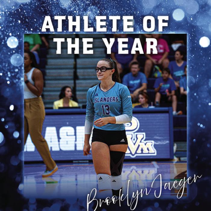 Brooklyn Jaeger, a Fayetteville native, who is now a sophomore on the Texas A&amp;M Corpus Christi’s volleyball team, was named the team’s Athlete of the Year during the college’s sports banquet, The Blue Carpet Awards, this week. Jaeger tallied 570 digs and 45 assists this season. She was the conference Libero of the Year, and was on the Southland Conference All-Academic team with a perfect 4.0 GPA.