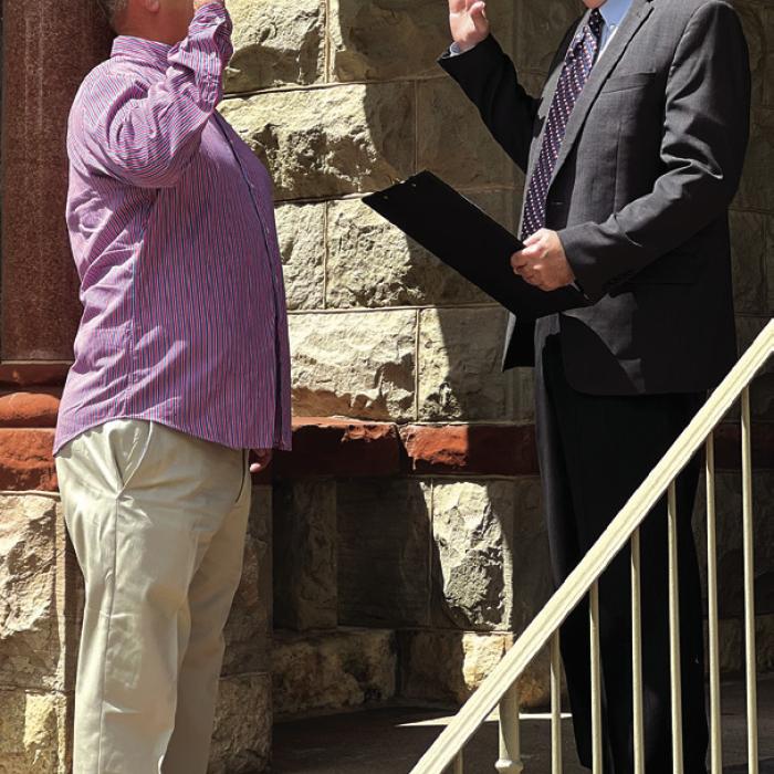 New Chairman Sworn In