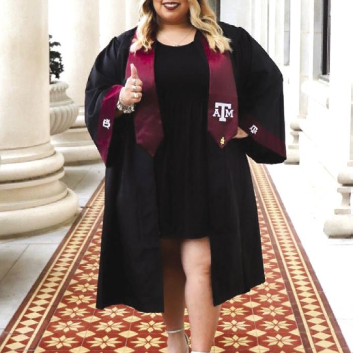 Belen Cerda graduated from Texas A&amp;M on May 9, 2024 with a major in communications and a minor in business. She is a 2020 graduate of La Grange High School. She is the daughter of Hector and Yeli Cerda of La Grange and the granddaughter of the late Jose and Maria Cerda and Jose and Maria Orona.