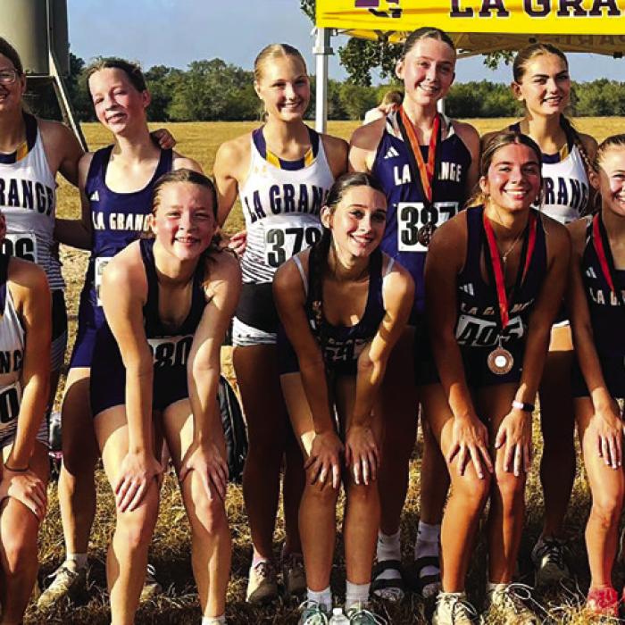 The La Grange varsity girls cross country team posted a runner-up finish in Smithville last week.