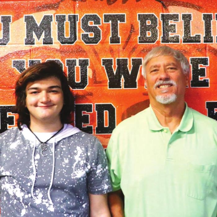 Schulenburg’s TJ Medina and Coach Bob Lantelme