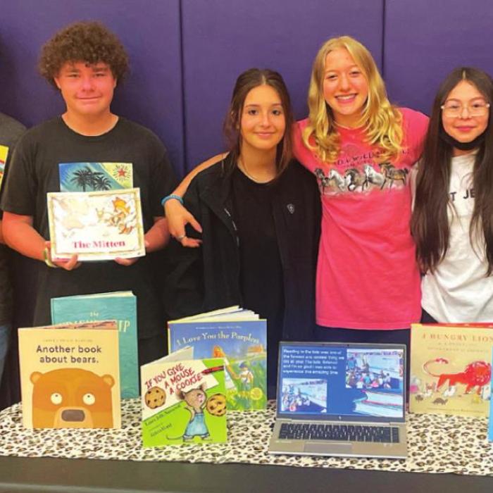 Mrs. Rebecca Stewart’s class chose “Love Literacy” as their Words to Action project. The class picked out their favorite books from childhood and read them to kindergarten and first grade students at La Grange Elementary.