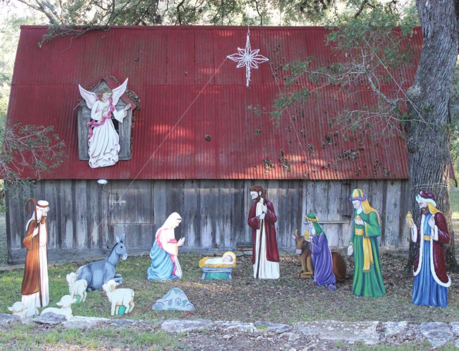 This massive Nativity scene is along the Trail of Lights pathway.
