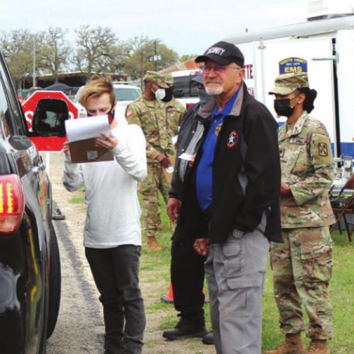 The check-in area at Monday’s clinic. Photo by Jeff Wick