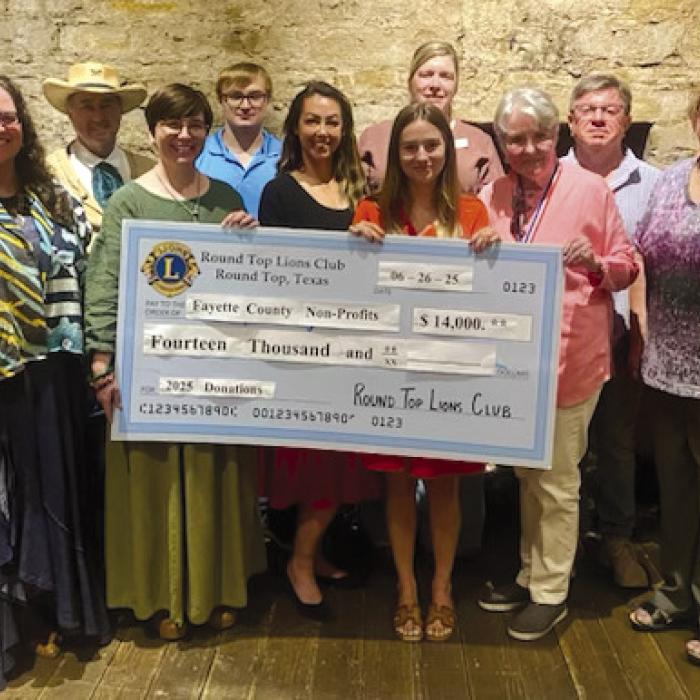 Round Top Lions Club Awards Scholarships