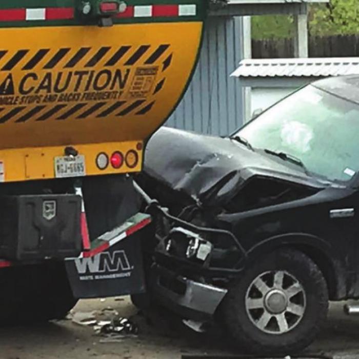 At the scene of Tuesday’s accident. Photo by Jeff Wick