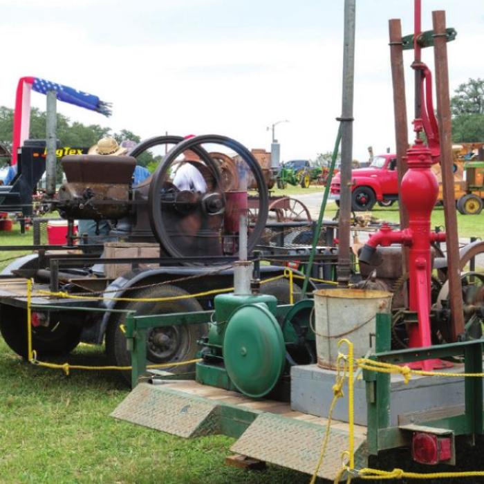 Antique machinery enthusiasts from across Texas set up all sorts of gas-powered contraptions on the Czech Center grounds.