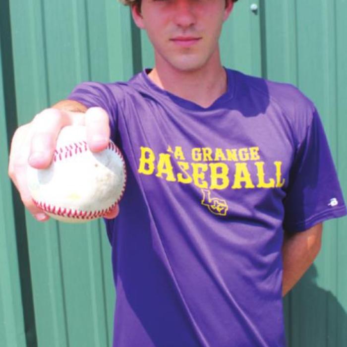 Cameron Kruse shows off his fastball grip.