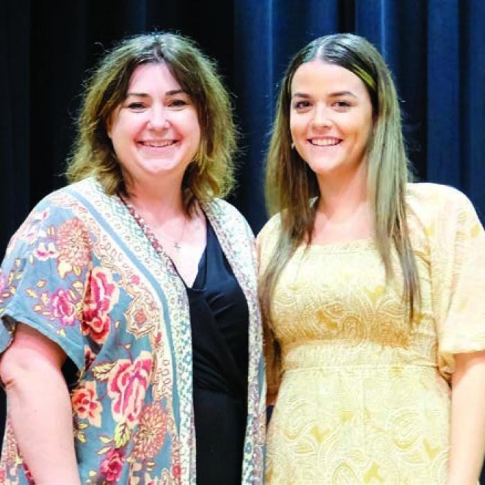 Lana Cheatham (right) plans to study communications at Texas A&amp;M Universtiy. Her parents are Linda and Craig Cheatham. She picked Lucy Carr (left) as her favorite teacher.