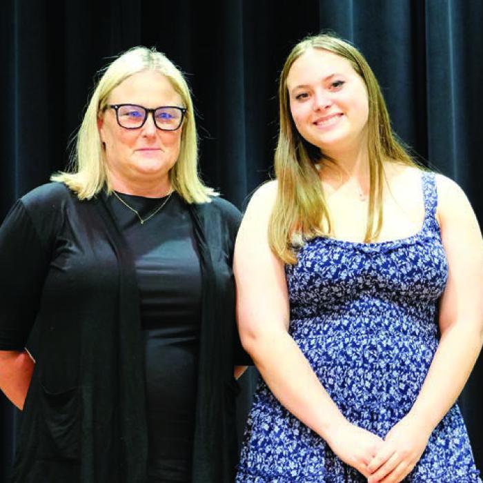 Anna Eichler (right) plans to study forensic science at Texas A&amp;M University. Her parents are Angie and Bobby Eichler. She picked Michelle Caughman (left) as her favorite teacher.