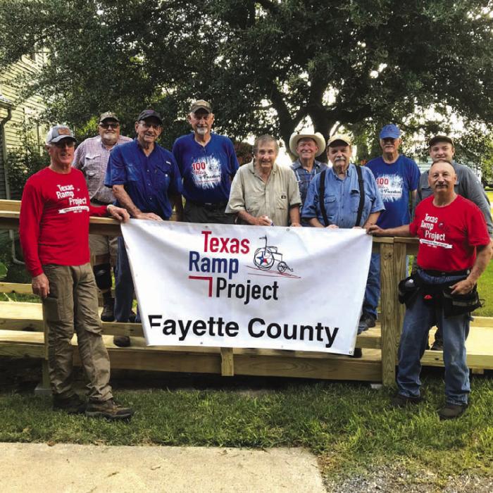 On Aug. 6, Fayette County Texas Ramp Project volunteers built this 24-foot wheelchair ramp on Manuel Loop north of La Grange.