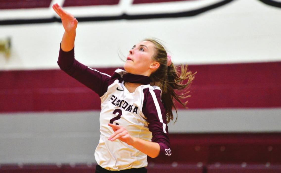 Flatonia’s Carly Bonds hits the ball in action Tuesday against Shiner. Photo by Stephanie Steinhauser